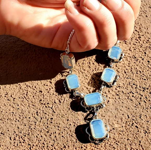 New Milky Opalite 925 Silver Necklace. - Picture 6 of 15